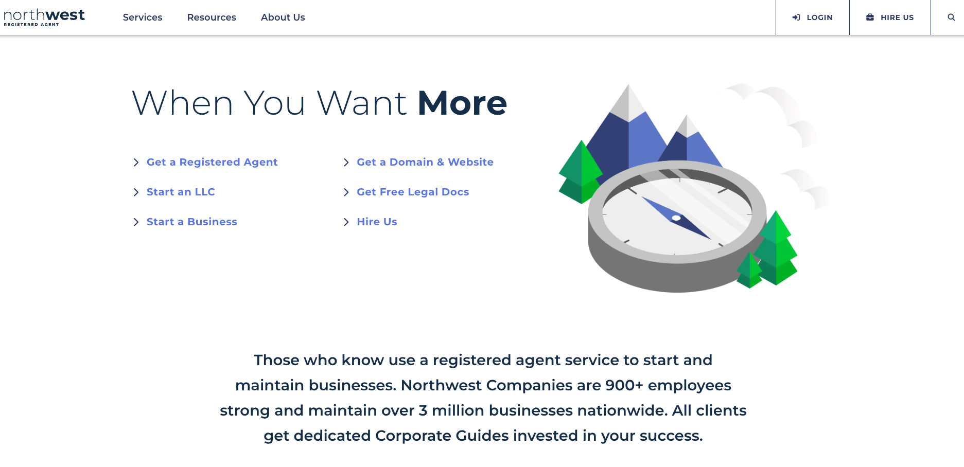 Northwest Registered Agent homepage screenshot