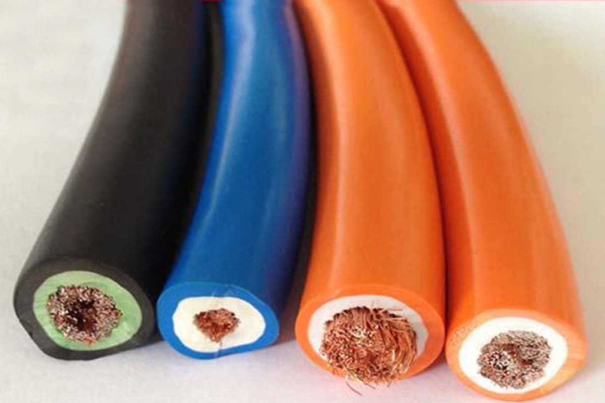  Welding Copper Cable; Red Black Colors 3 Covers Rubber Silicone PVC 